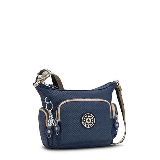 Kipling Gabbie Mini Printed Crossbody Bags Endless Blue Embossed | CA 1124KO